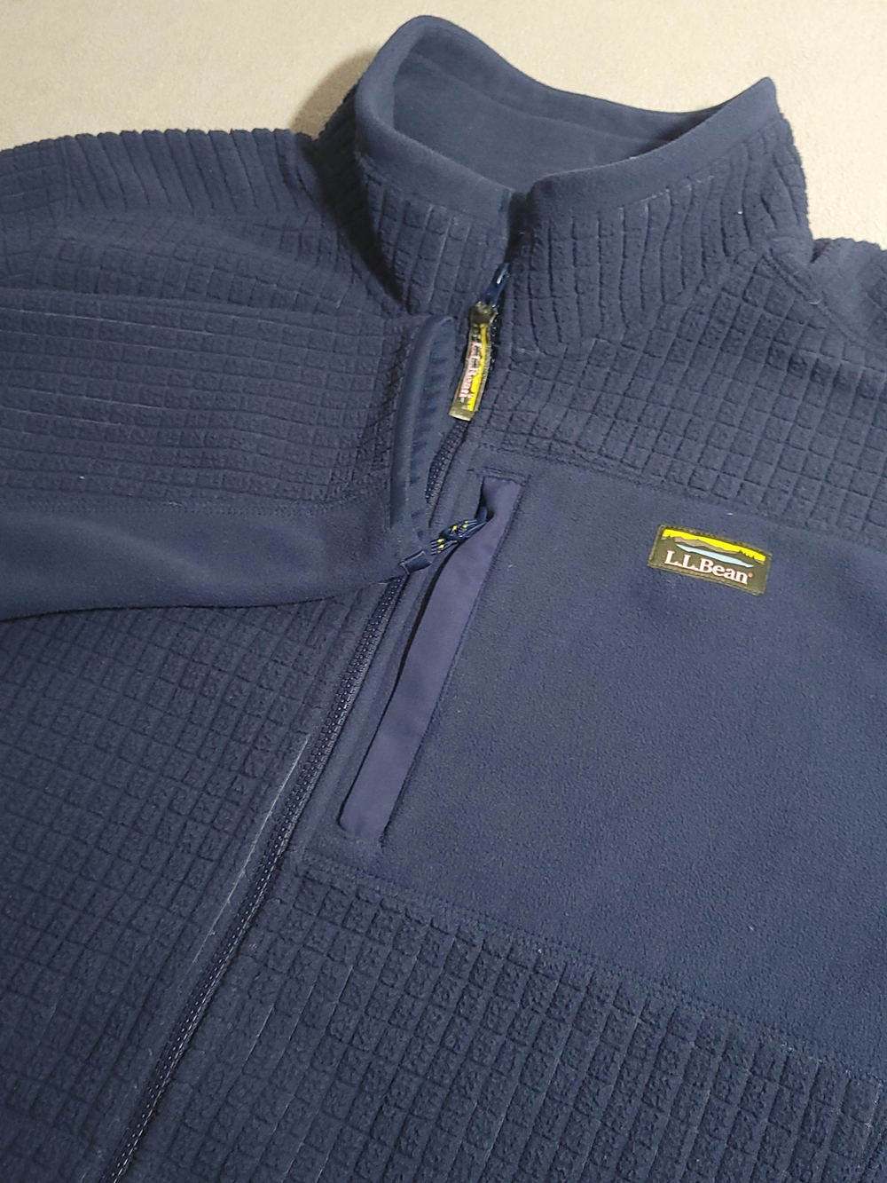 L.L. Bean Men's 3XL Mountain Classic L.L. Bean Men’s Navy Fleece Full-Zip Jacket